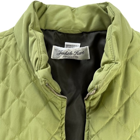 JUDITH HART COLLECTION Women's Quilted Puffer Zip-up Jacket Green Size S - Picture 6 of 11